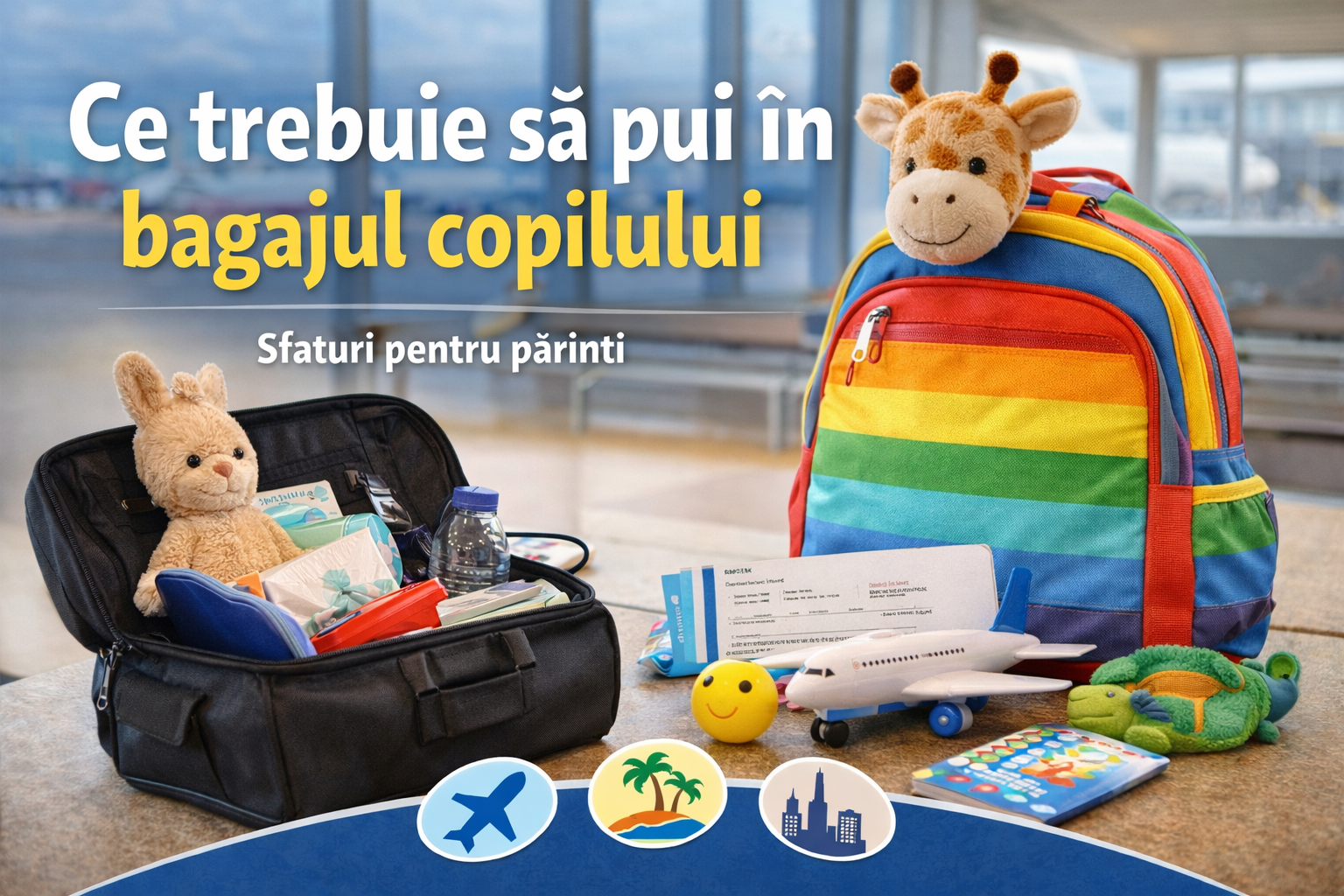 Ce trebuie sa incluzi în bagajul copilului pentru călătorie
