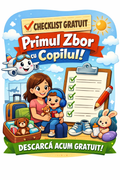 Checklist gratuit "Primul zbor cu copilul"